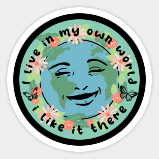 My Own World Sticker